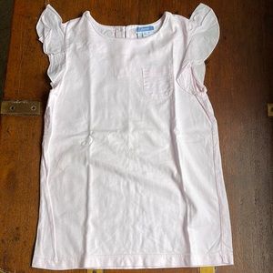 Jacadi girls sleeveless flutter sleeve top sz8